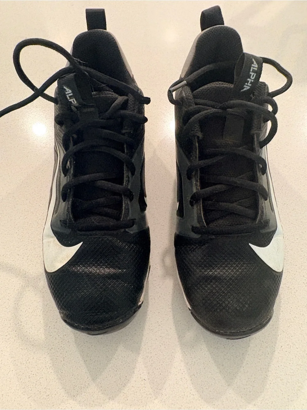 Nike Kids Black Sneakers with White Swoosh
